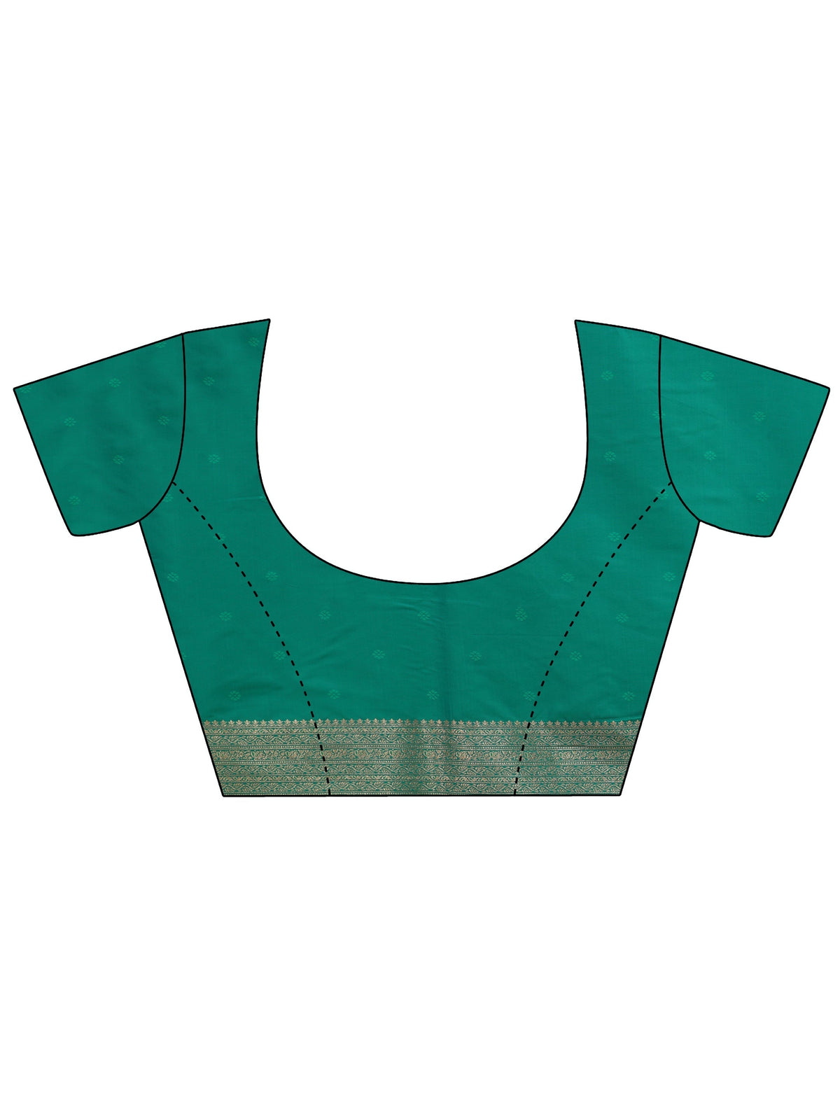 Anouk Teal Green Banarasi Silk Blend Saree