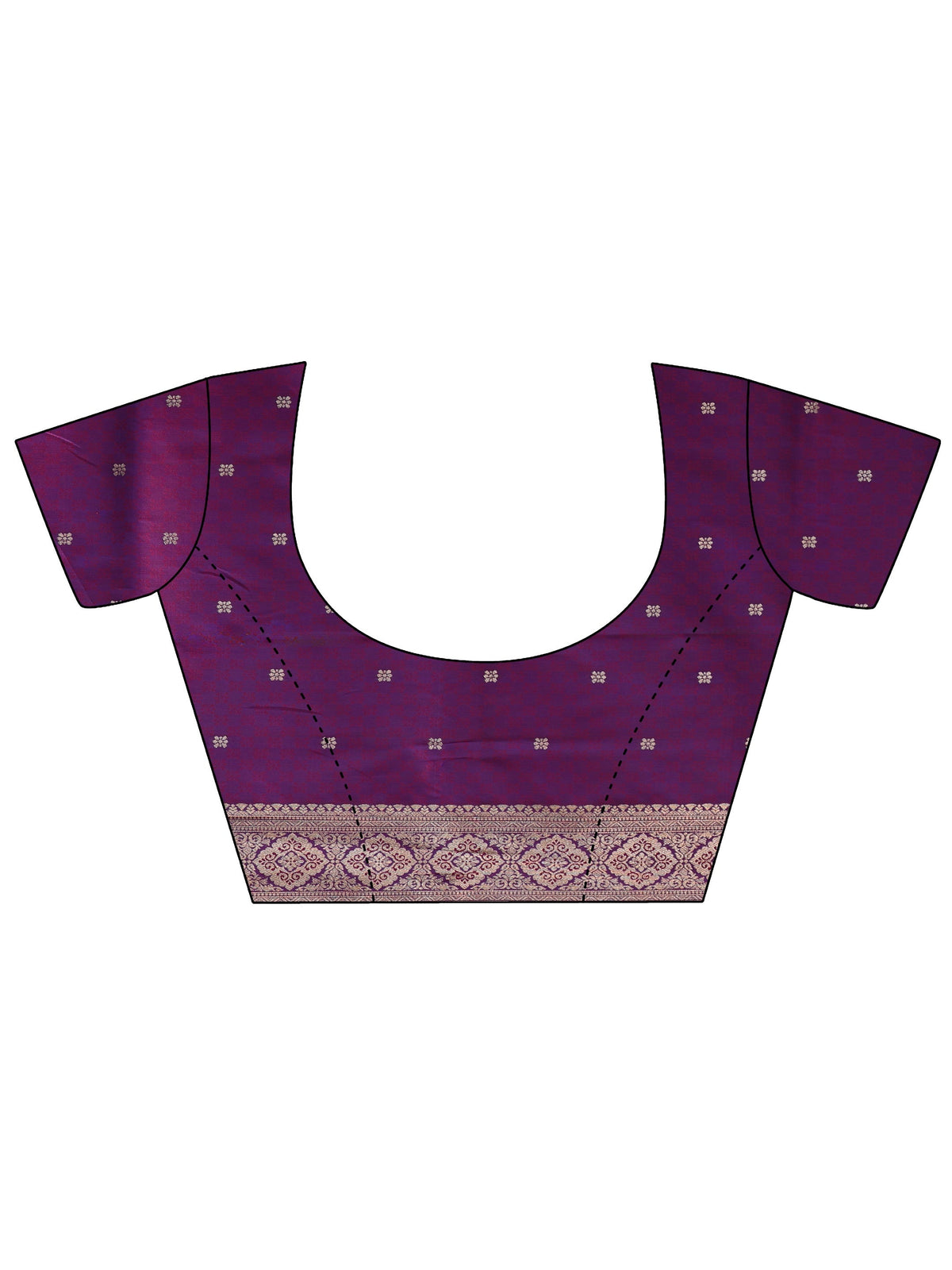 Anouk Imperial Purple Banarasi Silk Blend Saree