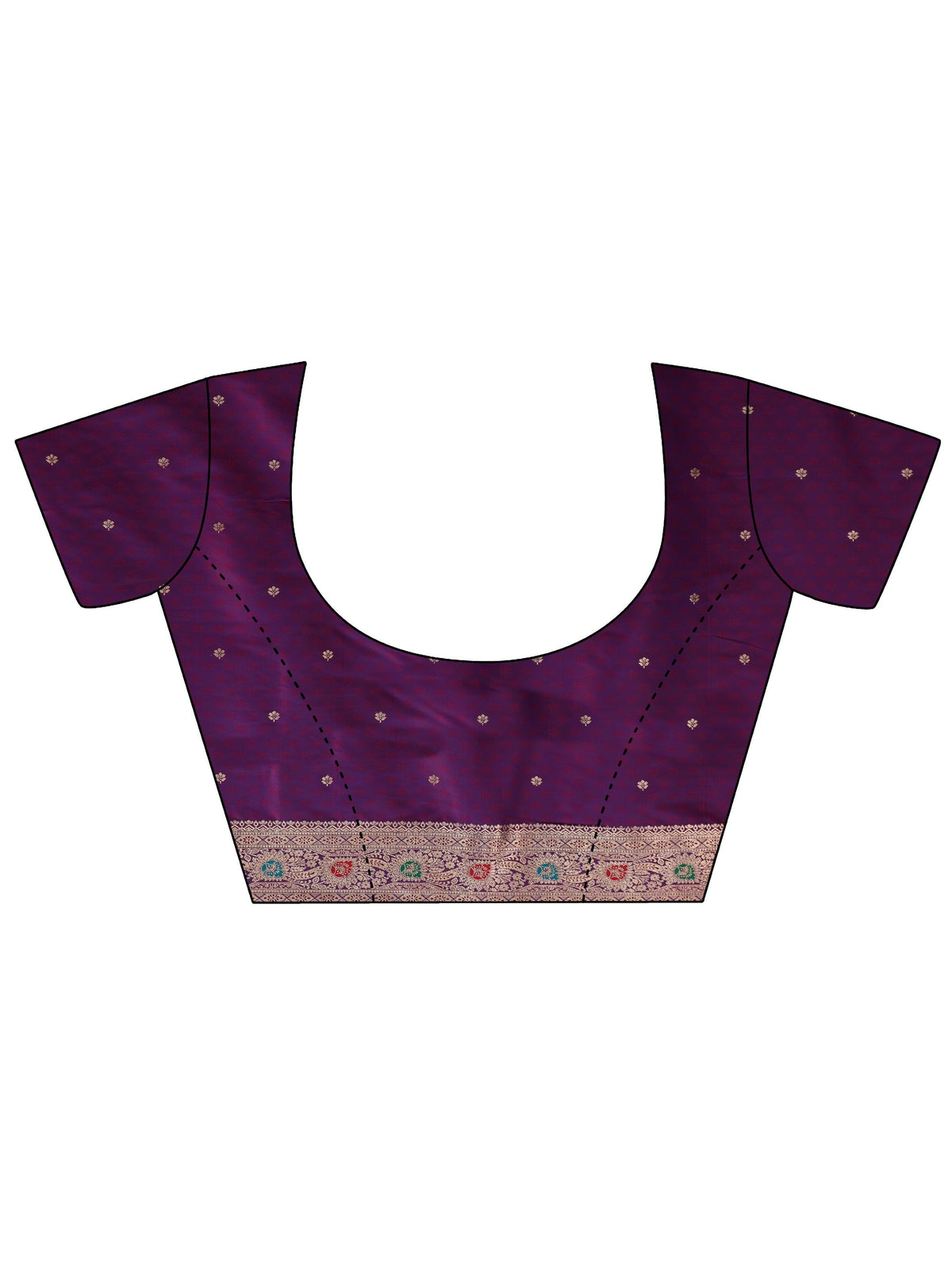 Anouk Imperial Purple Banarasi Silk Blend Saree