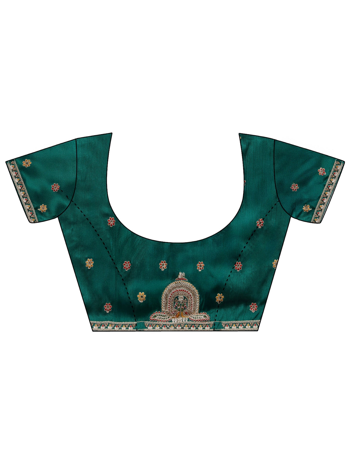 Anouk Plum Purple Net Saree with Embellished Paisley Border