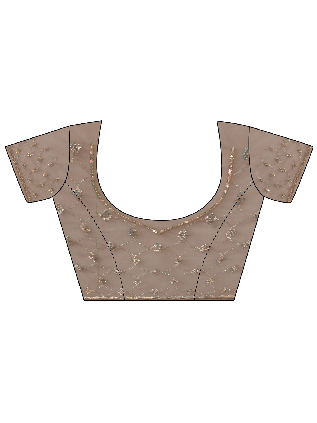 Anouk Gold Stone Embellished Net Saree