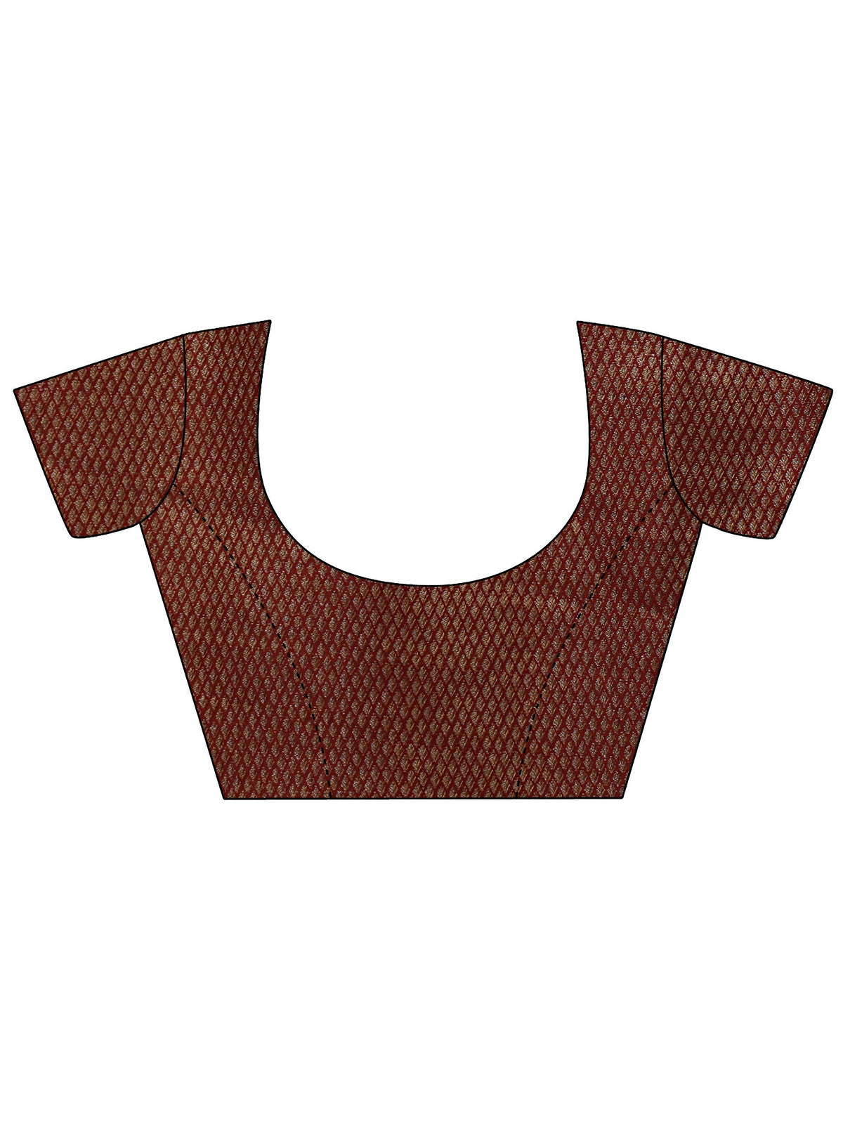 Anouk Art Brown Jamawar Woven Silk Blend Saree