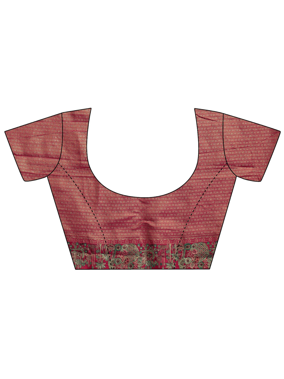 Anouk Art Rose Pink Woven Design Silk Blend Saree
