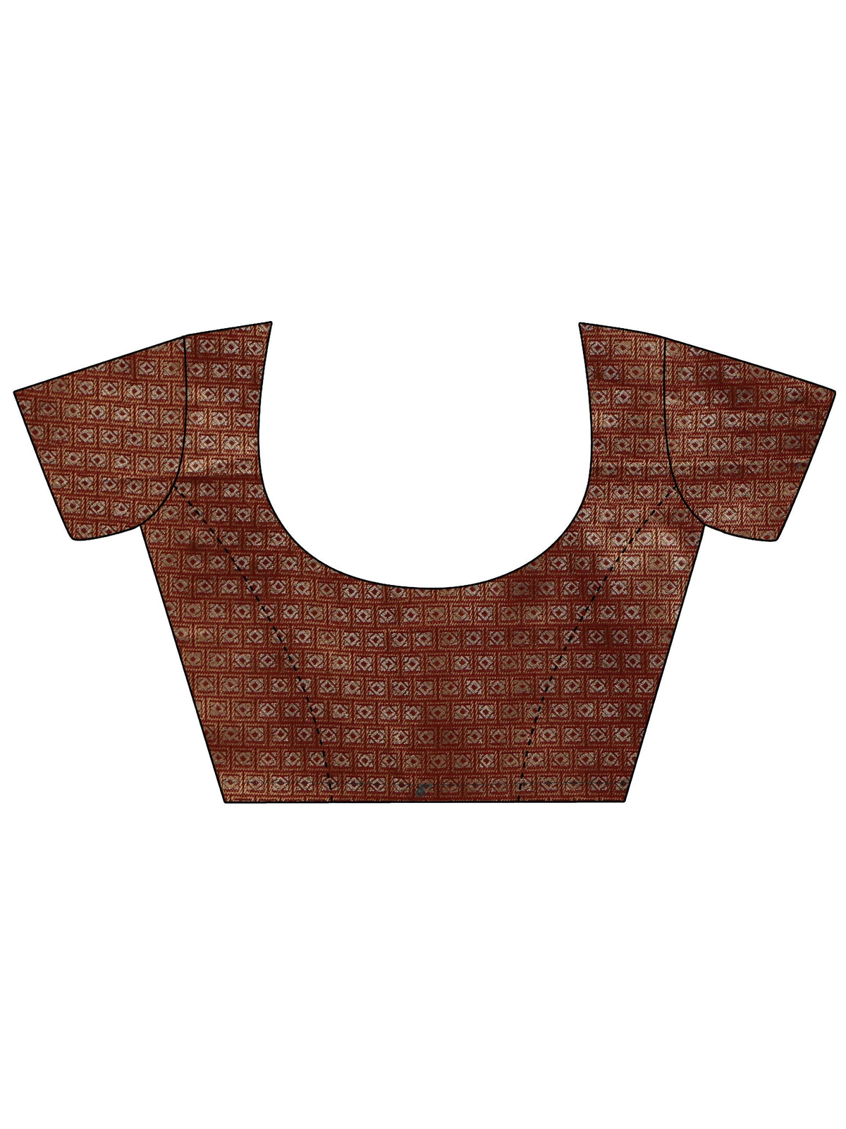 Anouk Art Rust Brown Banarasi SIlk Blend Saree