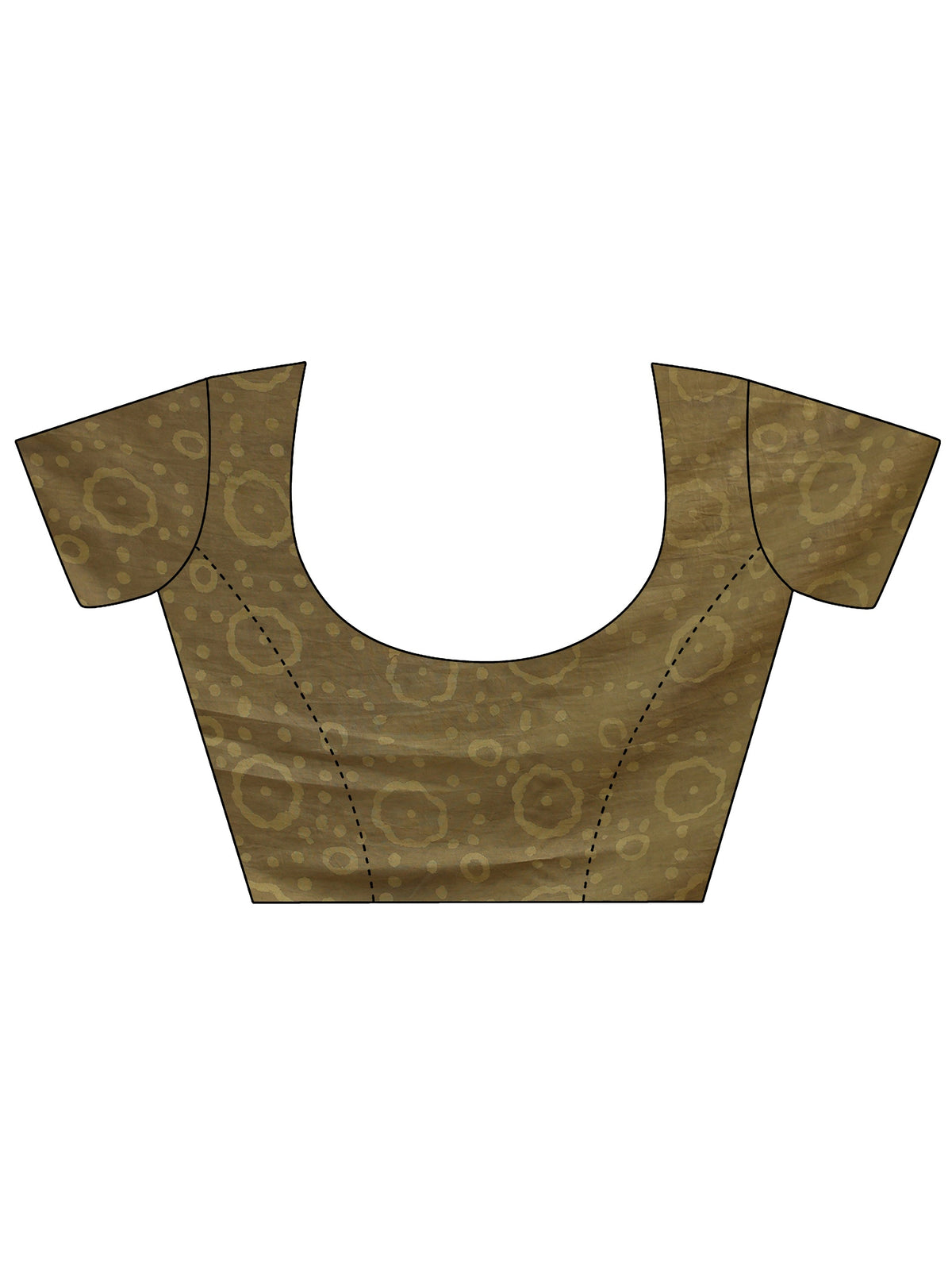 Anouk Light Olive Green Dabu Print Cotton Saree