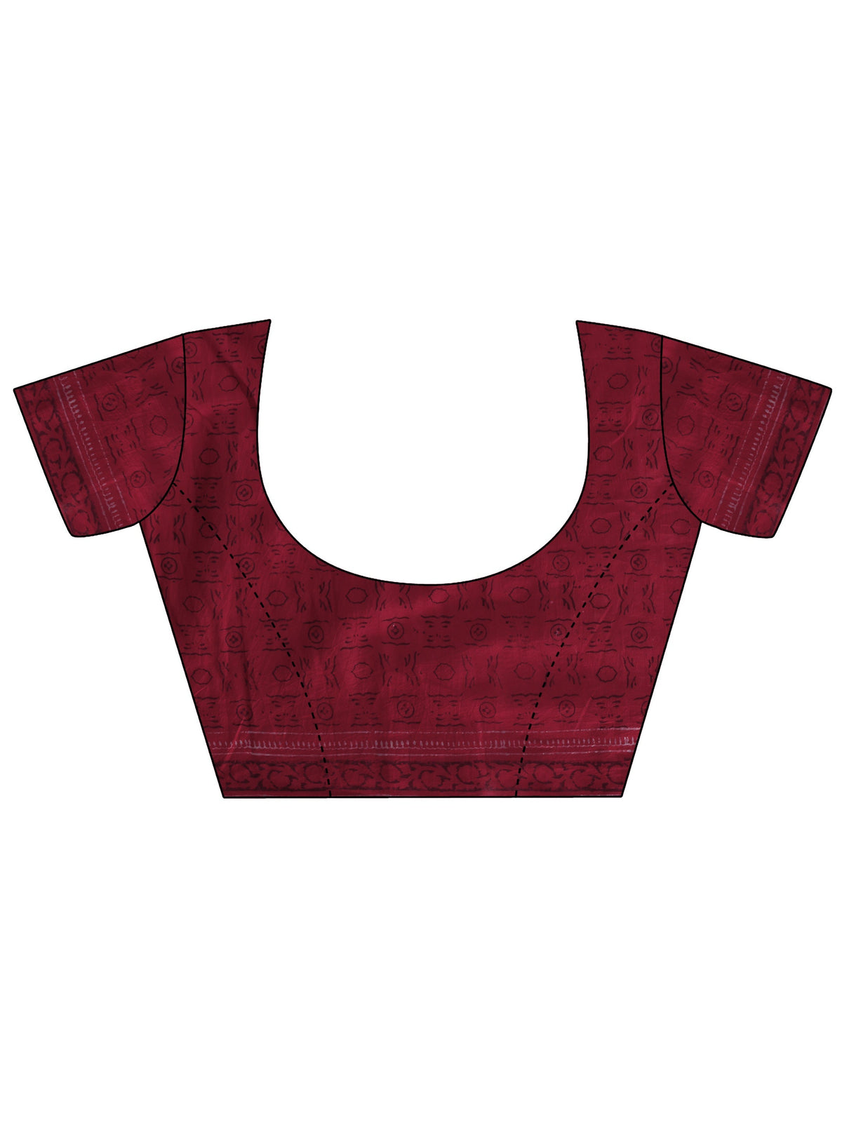 Anouk Crimson Red Floral Printed Cotton Saree