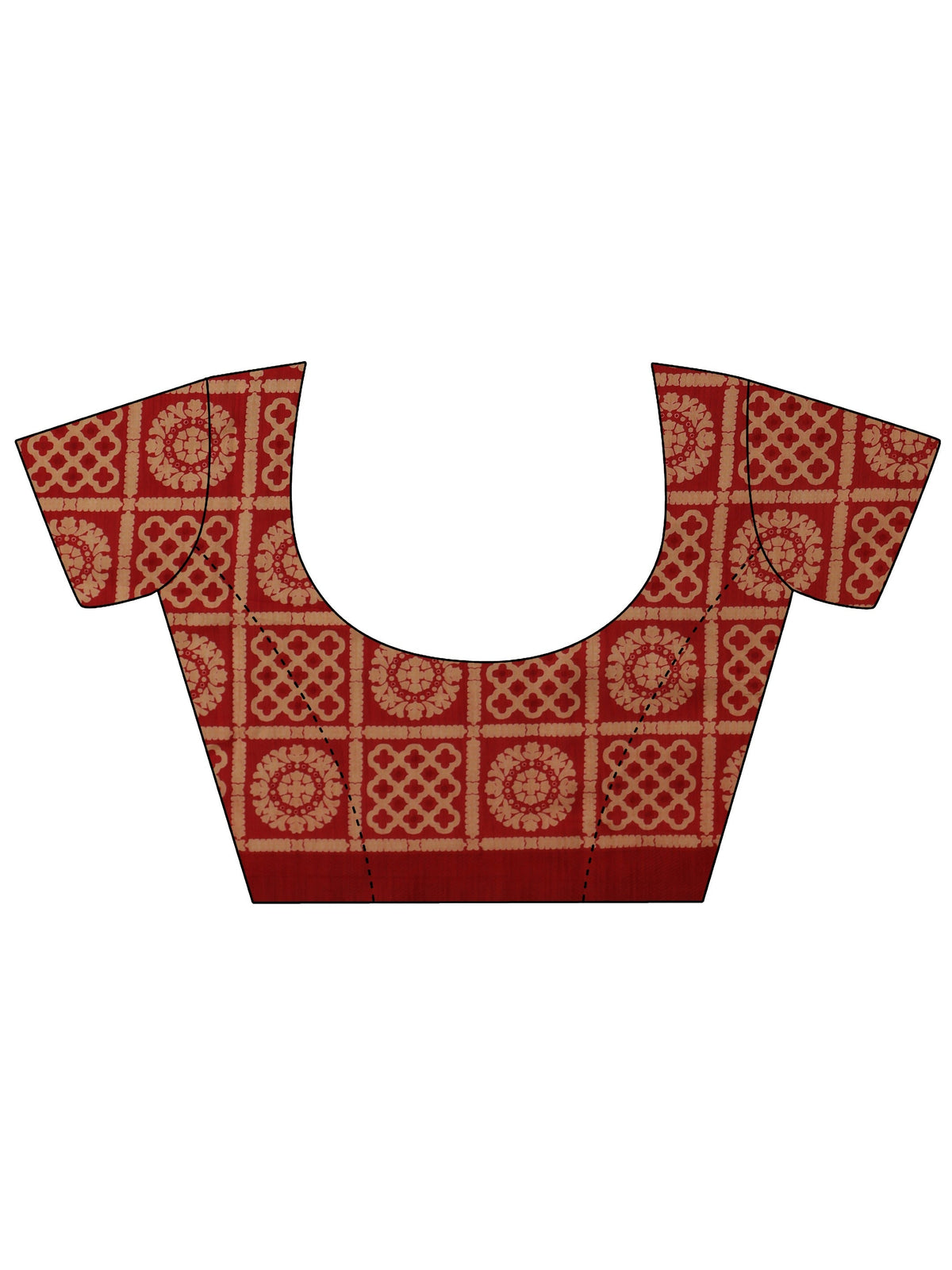 Anouk Vermilion Red Printed Silk Blend Saree
