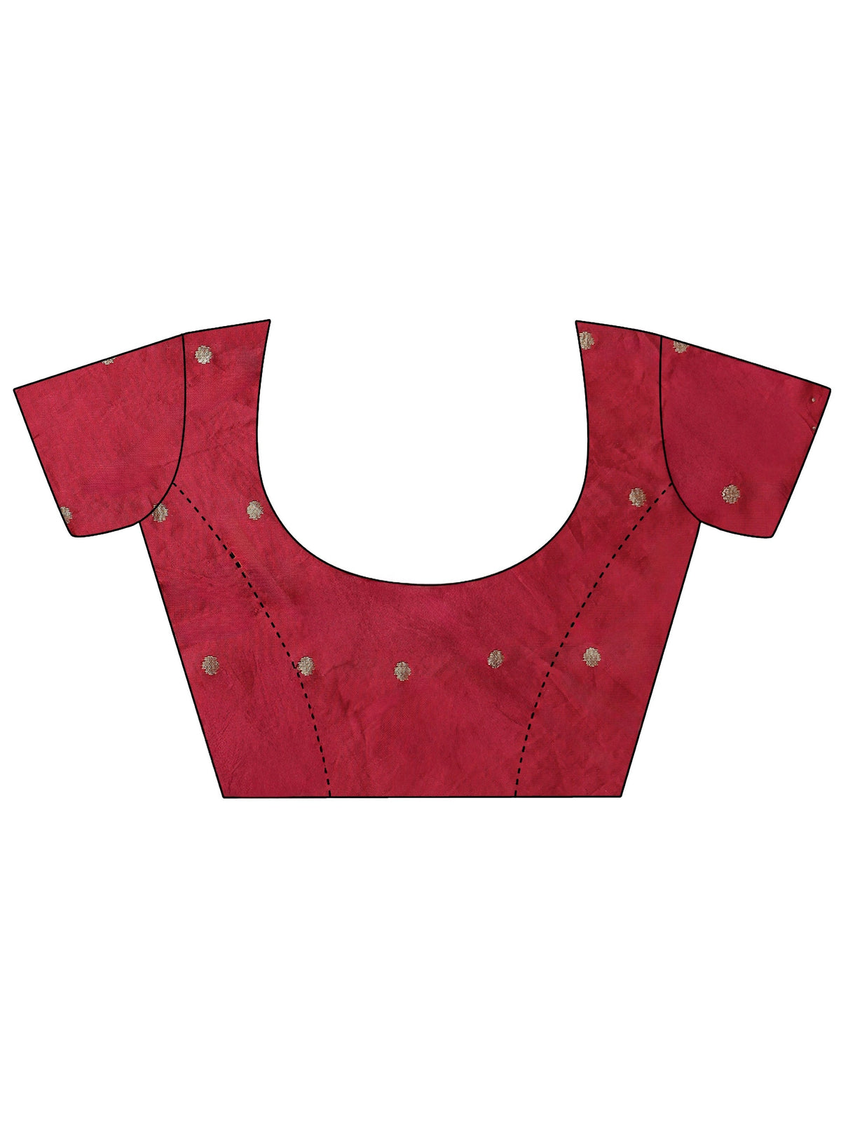 Anouk Crimson Red Floral Printed Silk Blend Saree with Woven Border