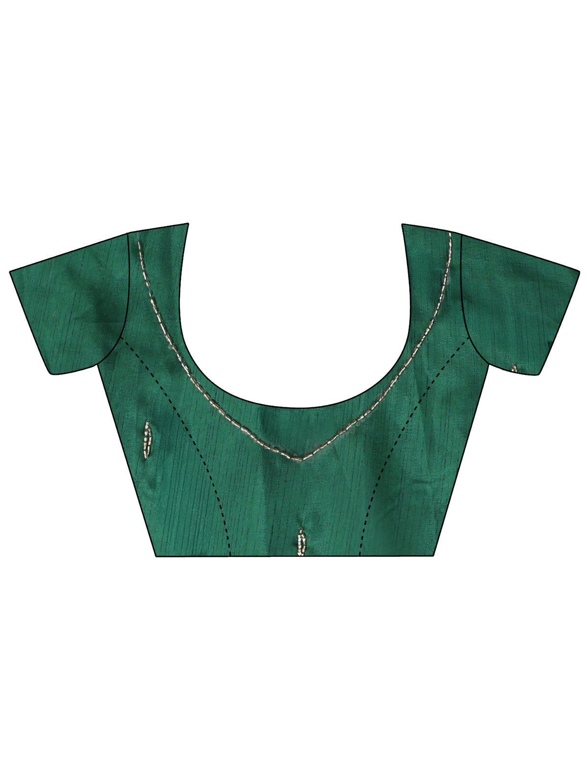 Anouk Forrest Green Leheriya Printed Chiffon Saree