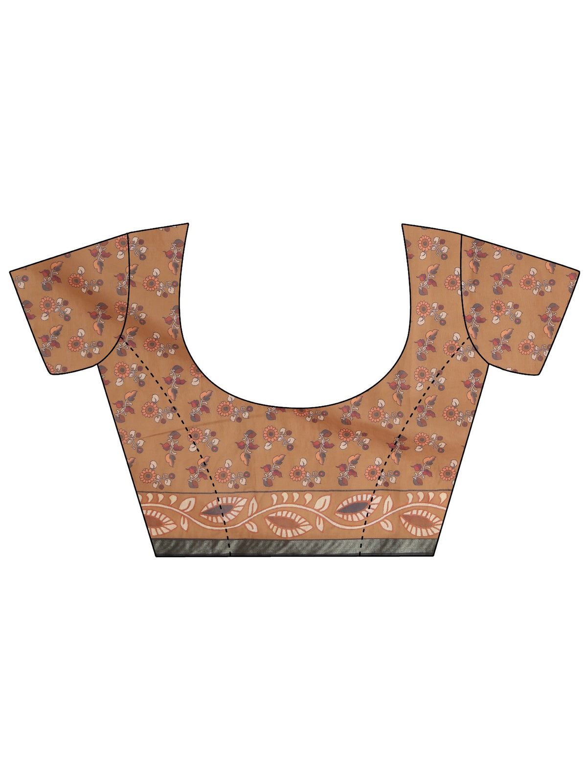 Anouk Multi Colour Kalamkari Print Cotton Blend Saree