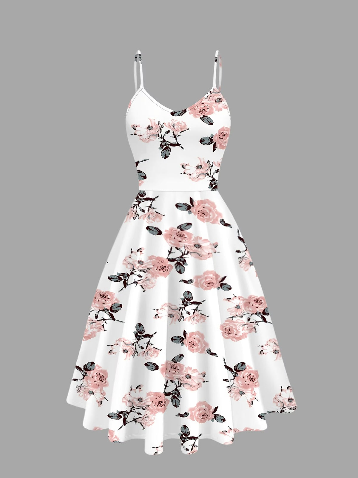 Women Summer Vacation Floral Dress & Top 2-Piece Set
