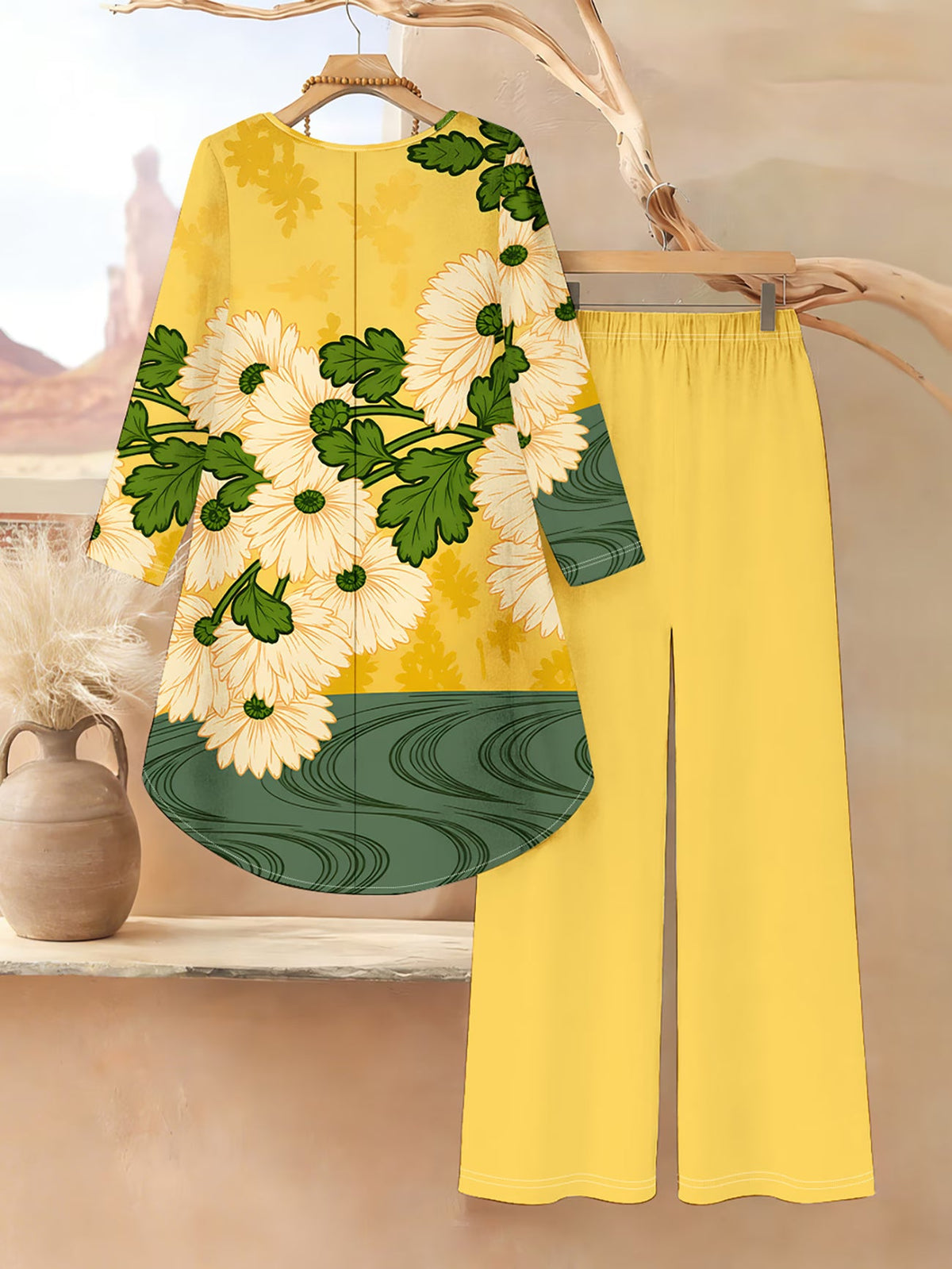 Floral Elegance Long Sleeve Co-Ord Set