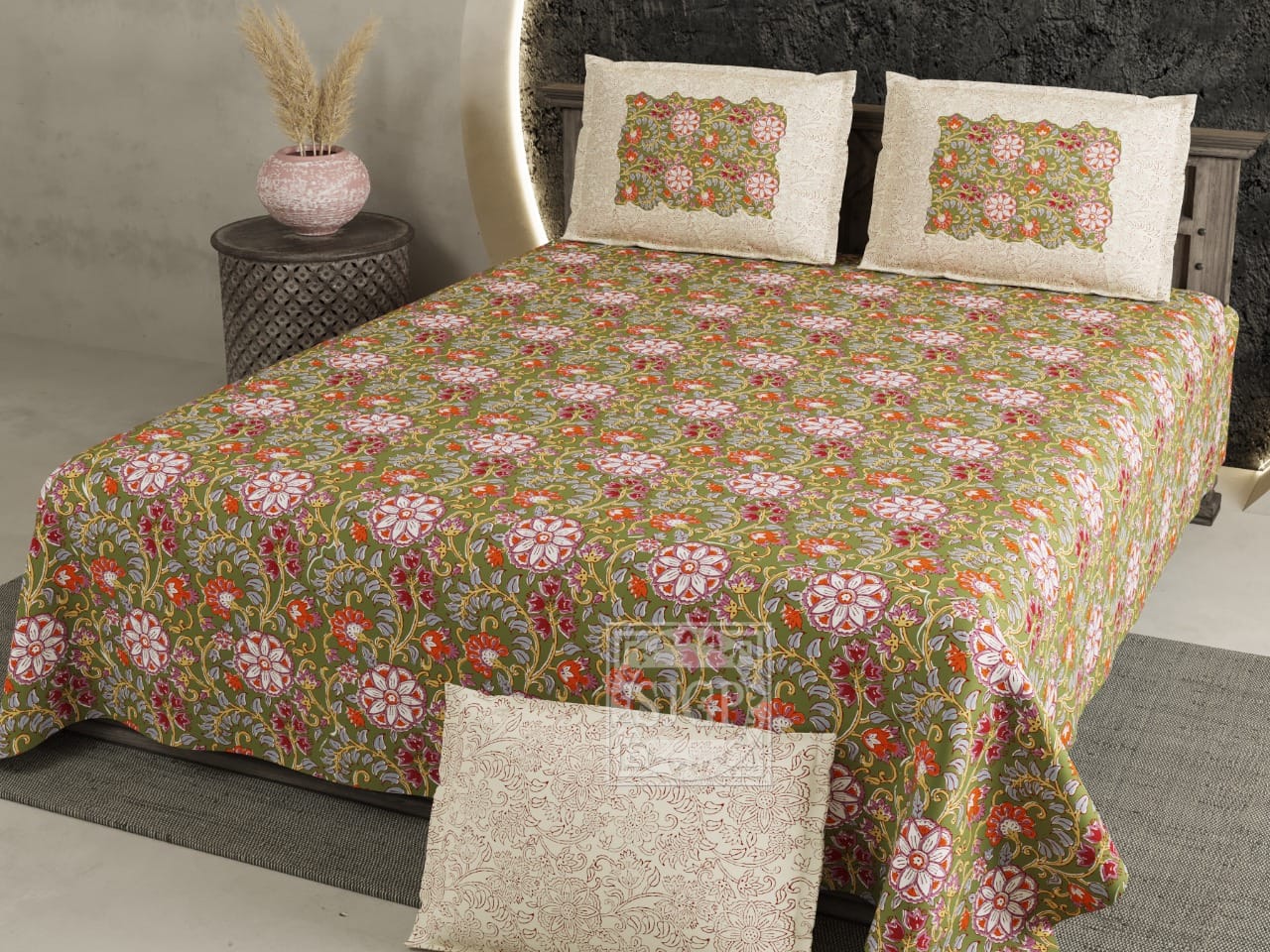 Chartook Jumbo Bedsheet Set - 9 ft by 9 ft (108x108 inches) with 2 Pillow Covers