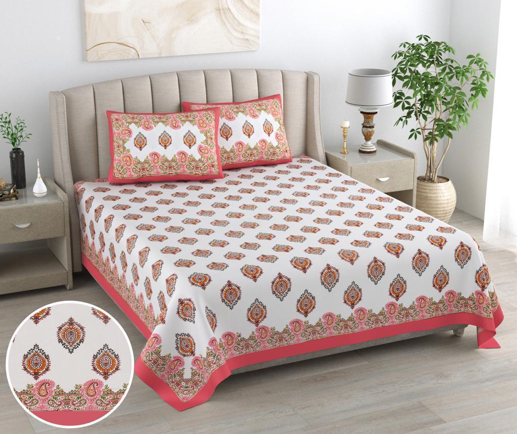 Super King Size Comfort - Jumbo Bed Sheet Set (10ft x 10ft) with Pillow Covers (Cotton)