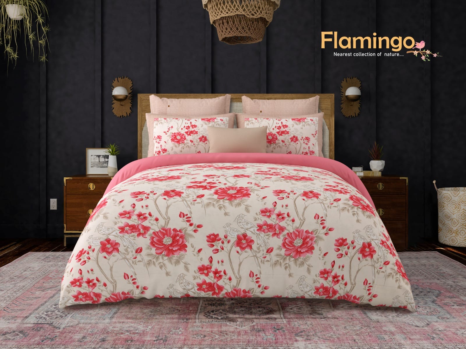 King Size Bedsheet Set: Cotton Autoloom Twill Weave, 210 TC with 2 Designer Pillow Covers