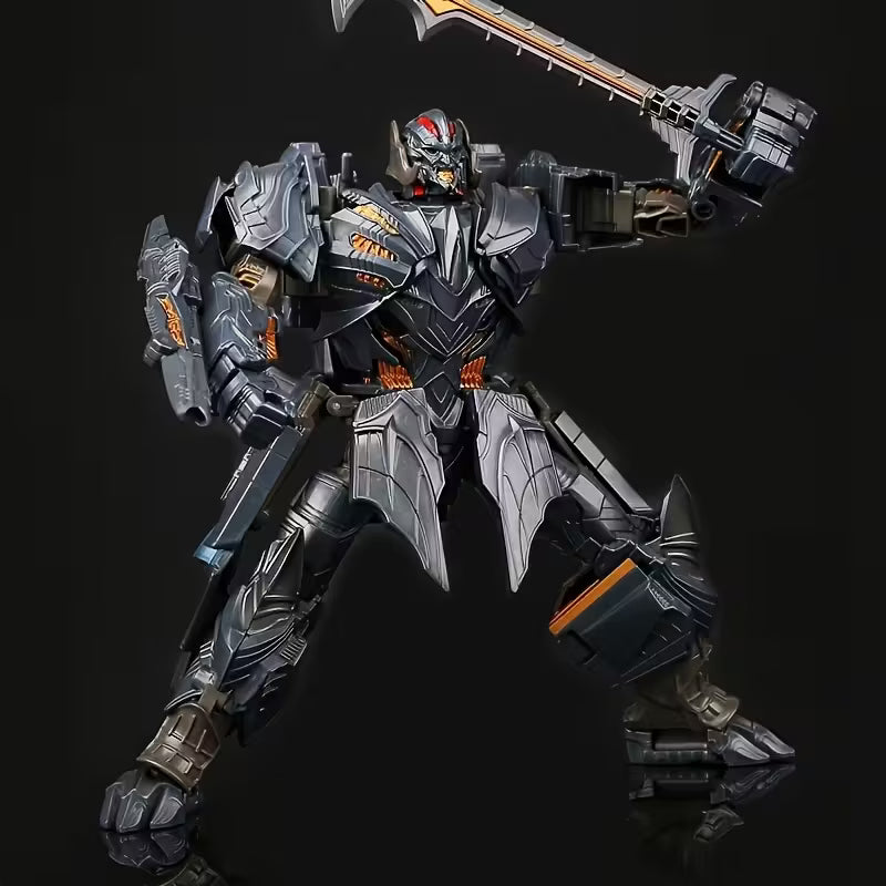 Transformable Mecha Aircraft Action Figure with Sword & Rifle