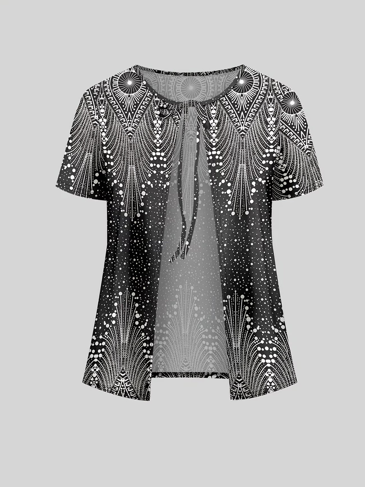 Ethnic Fusion Jacket & Skirt Set – Spring Autumn Comfort Wear