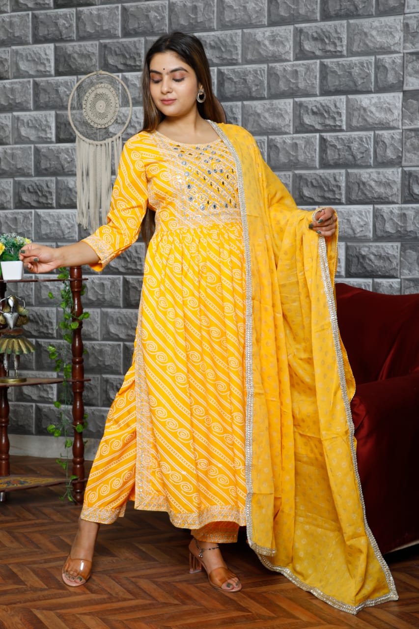 Embroidered Rayon Suit Set