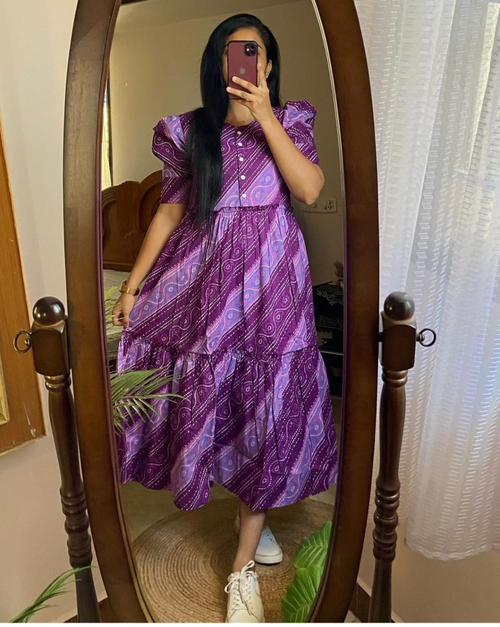 Jaipur Cotton Printed Gown - 60/60 Cotton Blend - 47" Length