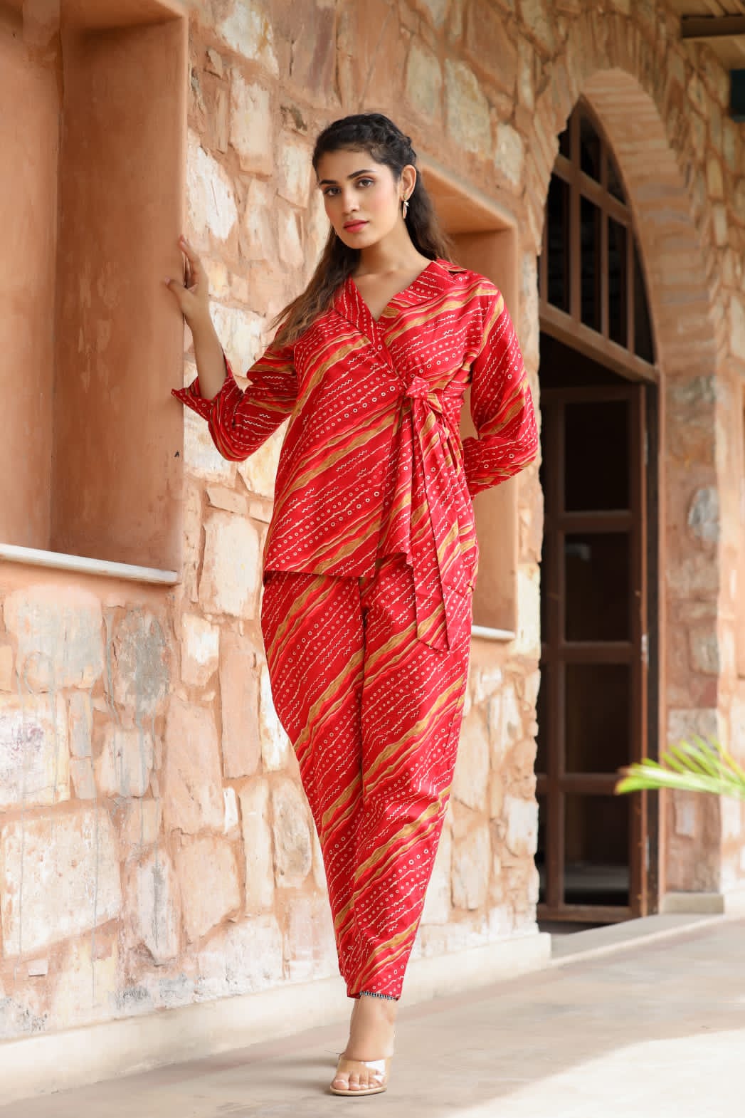 Lehriya Co-ord Set: Cotton Foil Print