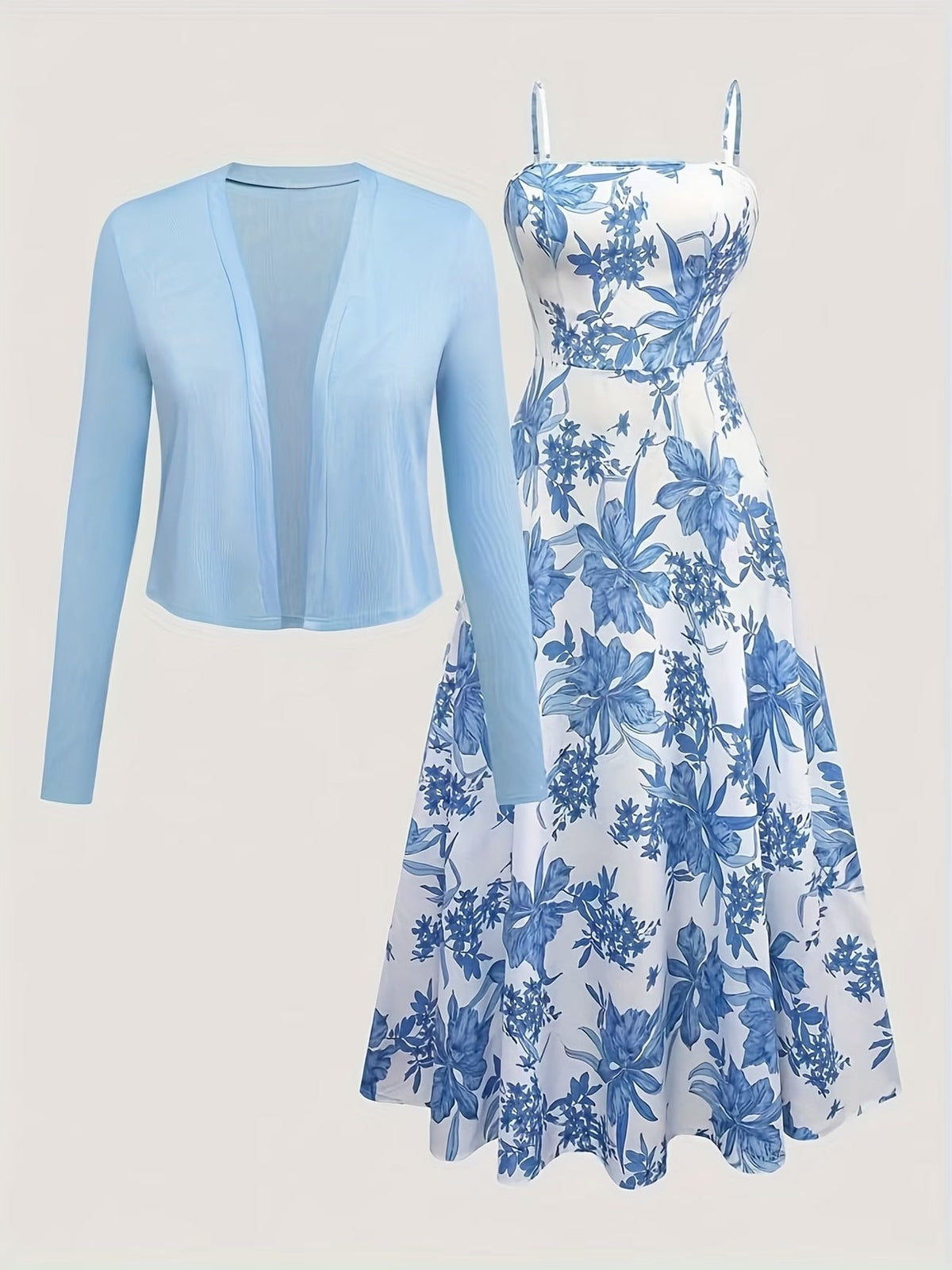 Long Sleeve Round Neck Top with Belt Bow Detail & Matching Skirt | Stylish Spring/Summer Party & Occasion Wear for Women