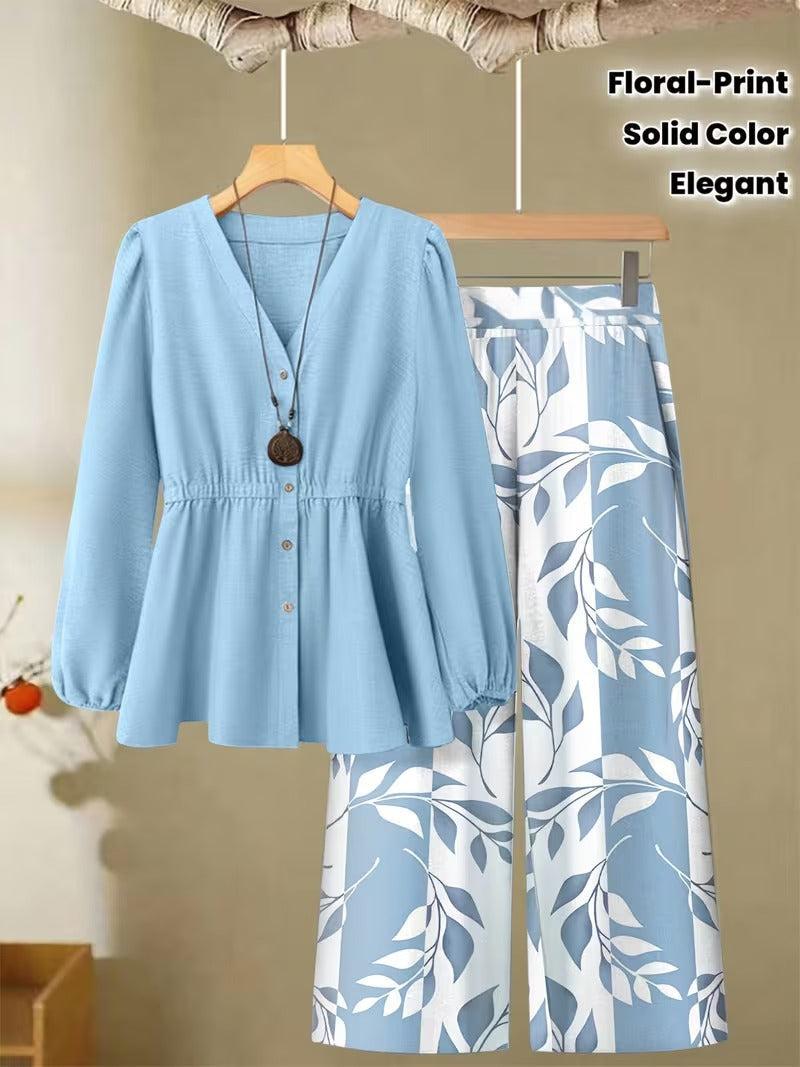 Women’s Stylish Floral Pants Set