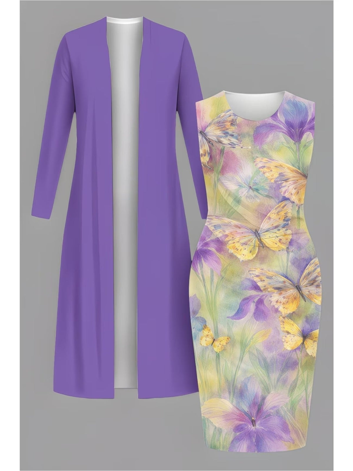 Retro Round Neck Mid-Sleeve Top & Casual Pants Outfit for Women