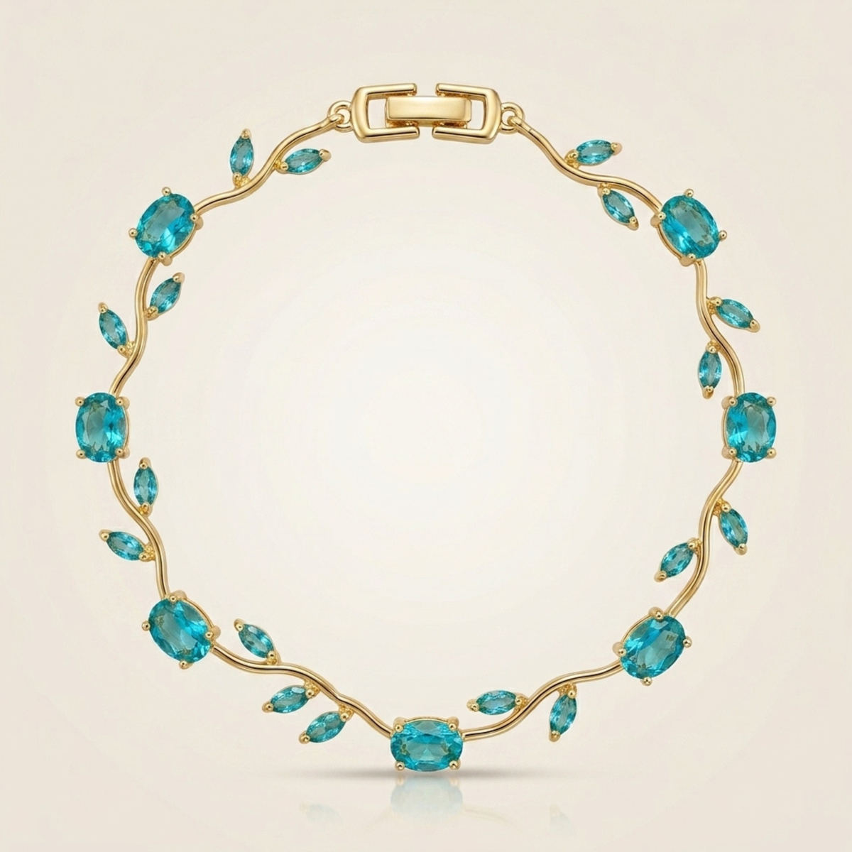 Aqua Blue Tulip Bracelet