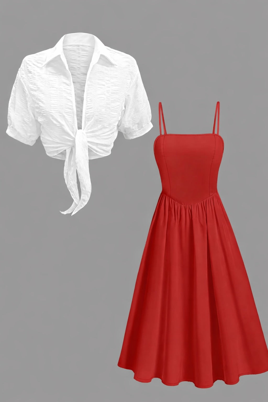 Elegant Solid Long-Sleeve Shirt & Waistline Maxi Skirt Set – Sophisticated Women’s Two-Piece Outfit