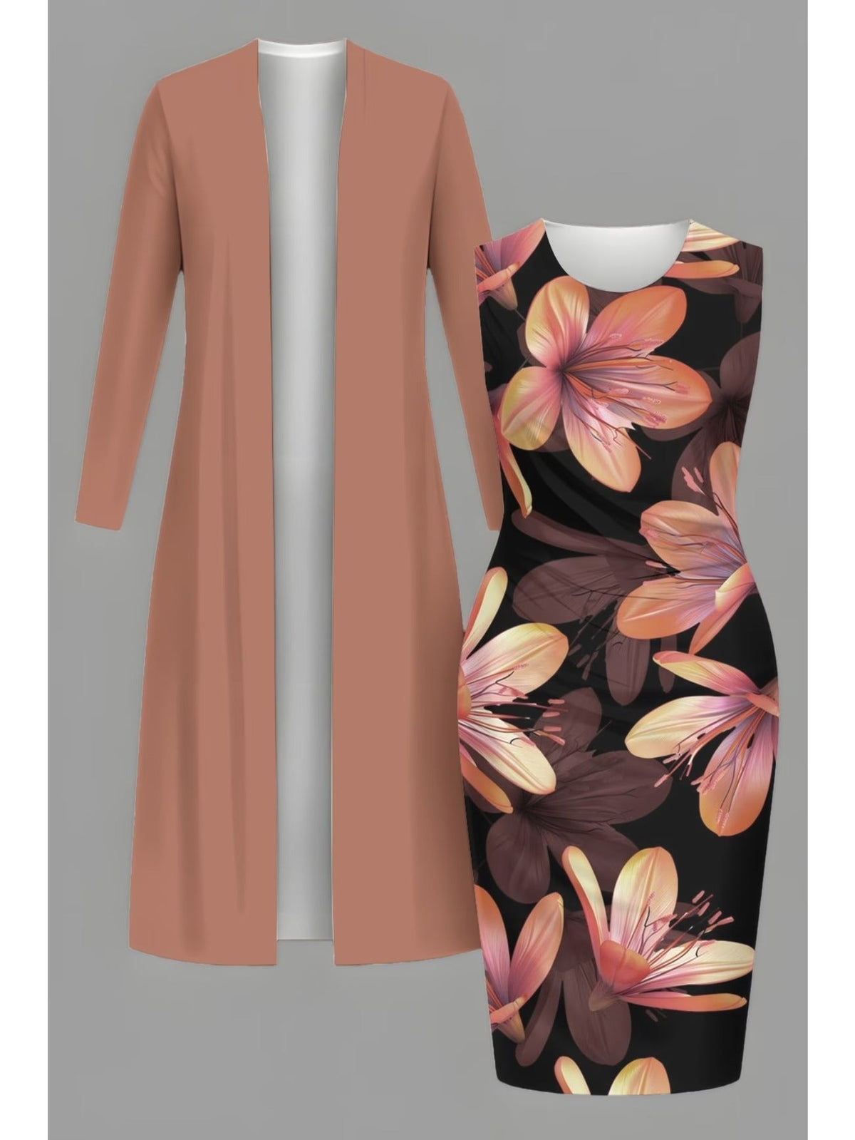 Retro Round Neck Mid-Sleeve Top & Casual Pants Outfit for Women