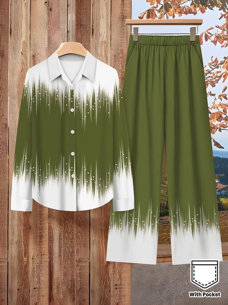 Stylish Olive Green 2-Piece Co-Ord Set