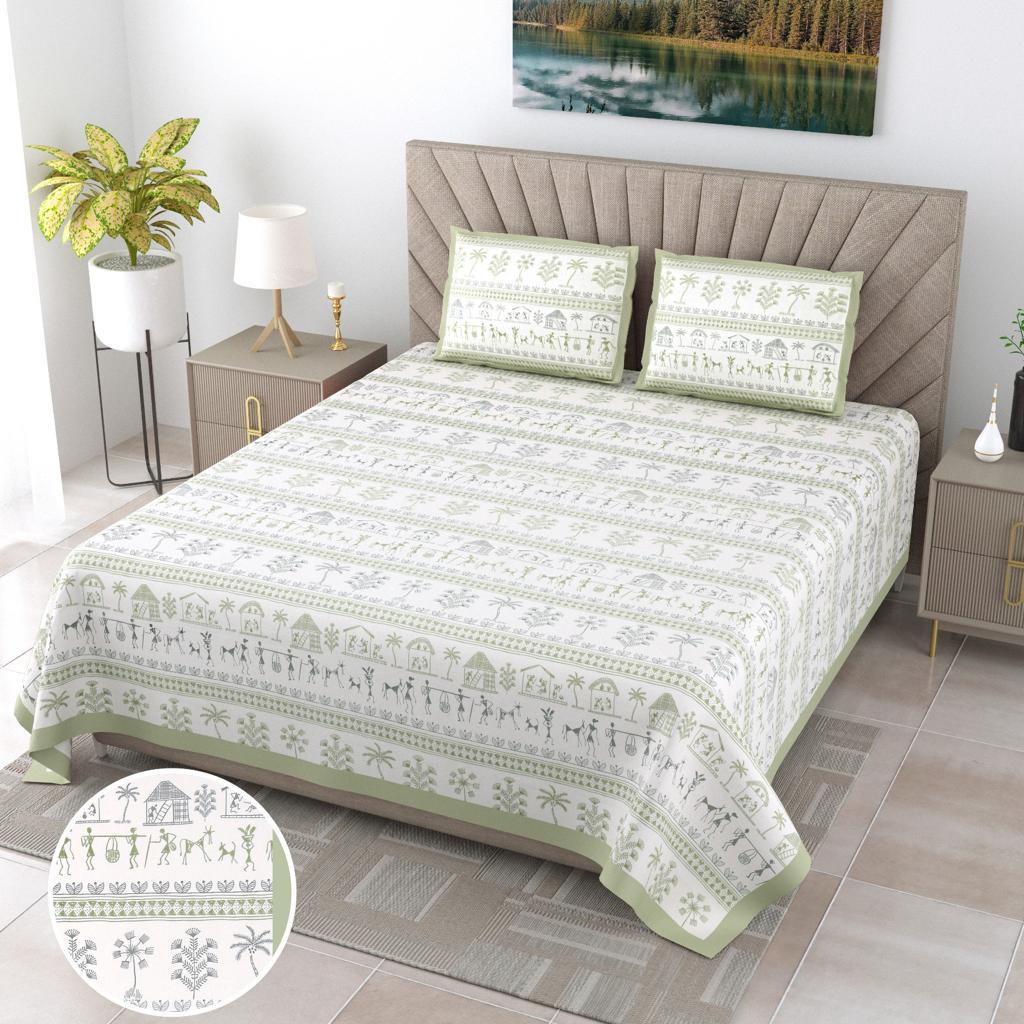 Super King Size Comfort - Jumbo Bed Sheet Set (10ft x 10ft) with Pillow Covers (Cotton)