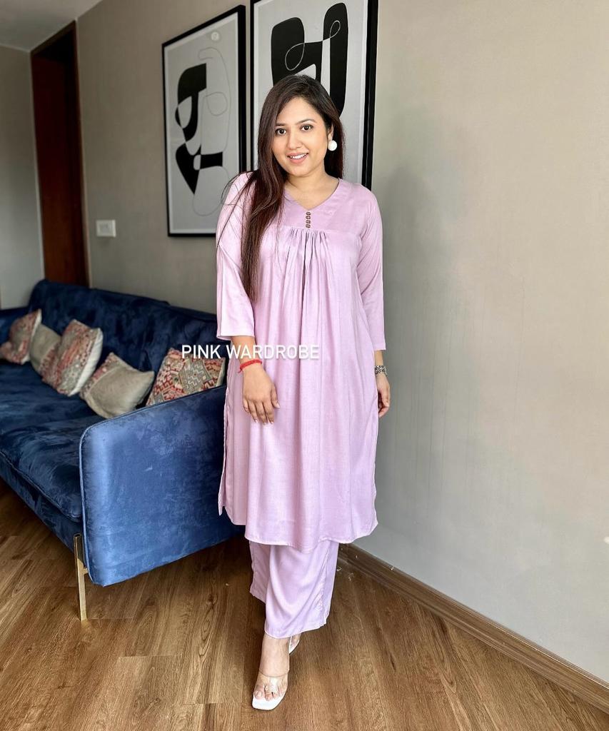 Cotton 60*60 Kurti and Pant Set with Both Side Pockets