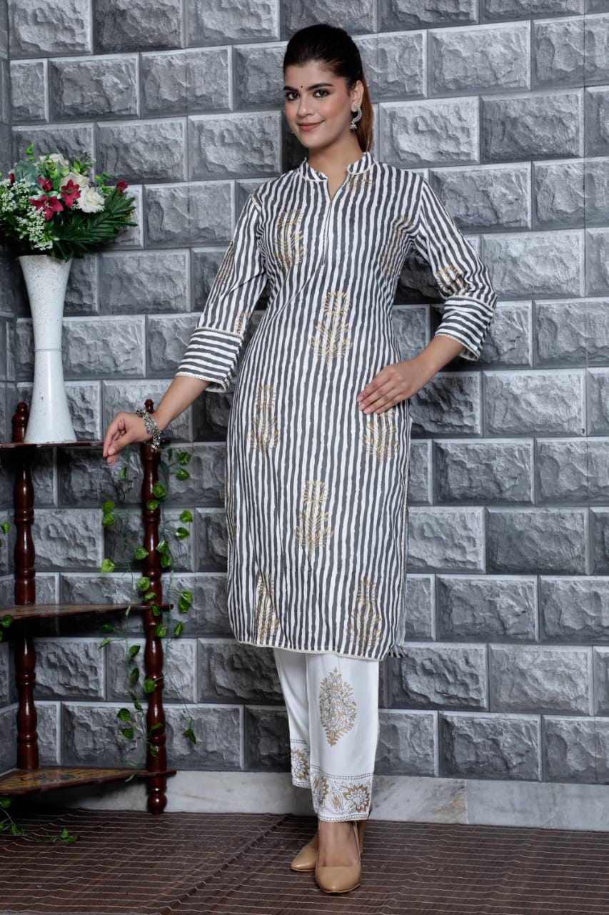 Rayon Afghani Long Kurta and Pant Set