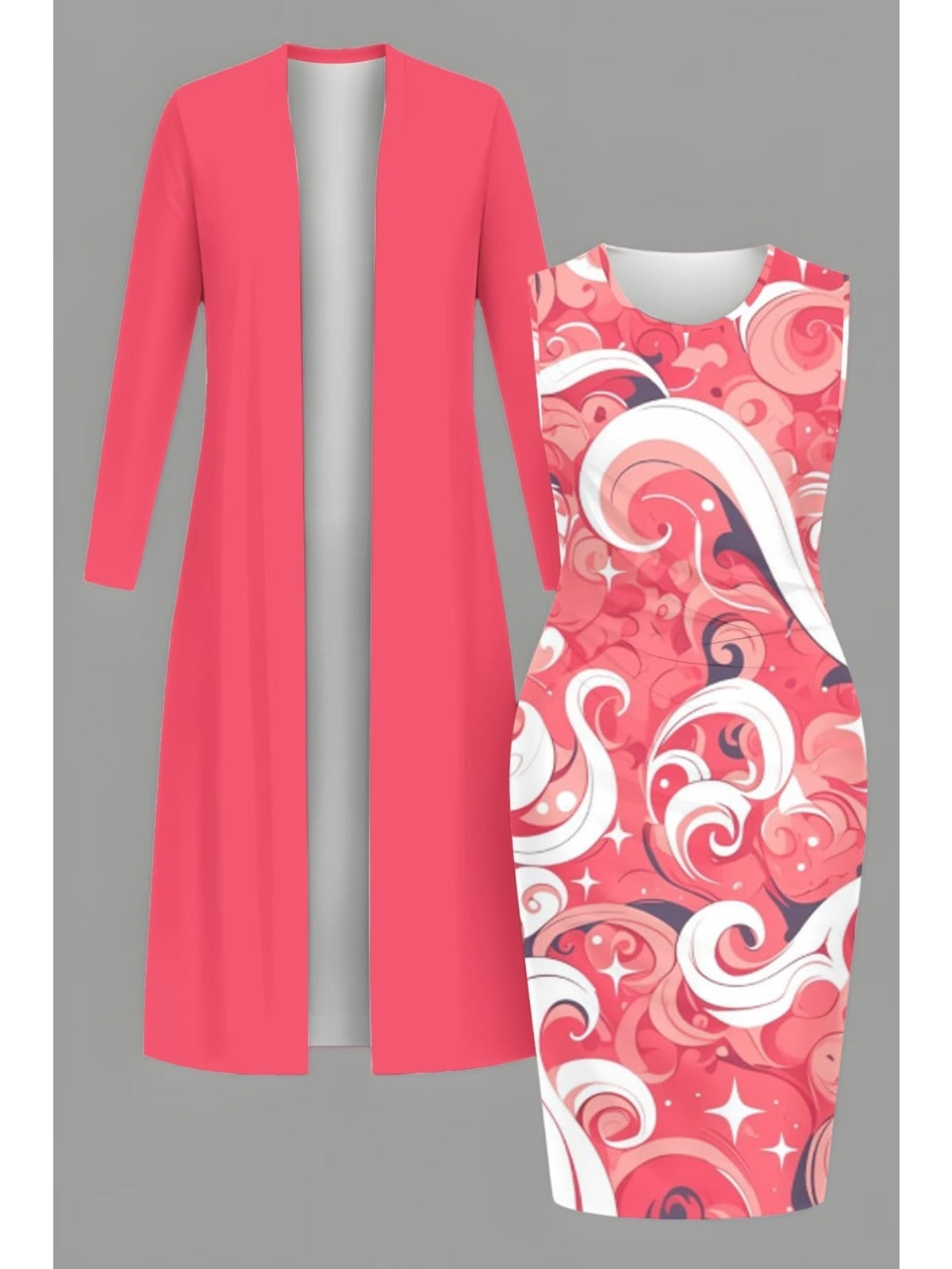 Retro Round Neck Mid-Sleeve Top & Casual Pants Outfit for Women