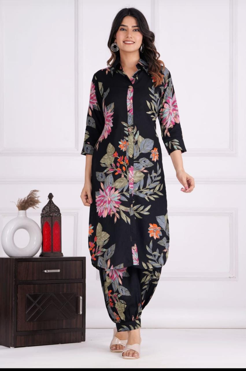 Printed Maslin Kurta Cord Set