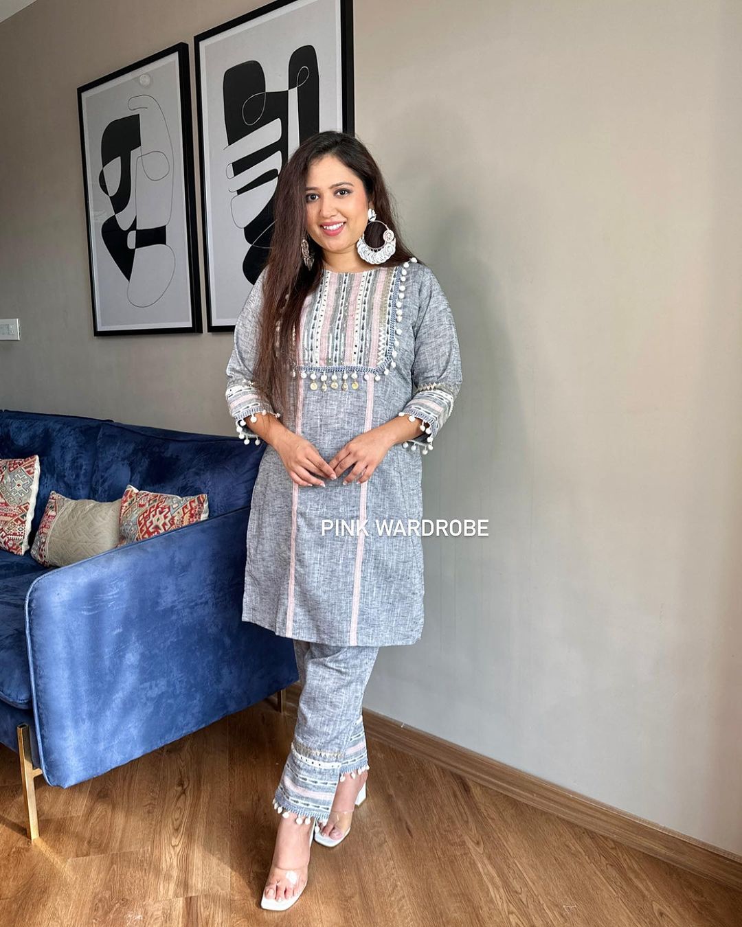 Embroidery Kurti and Pant Set
