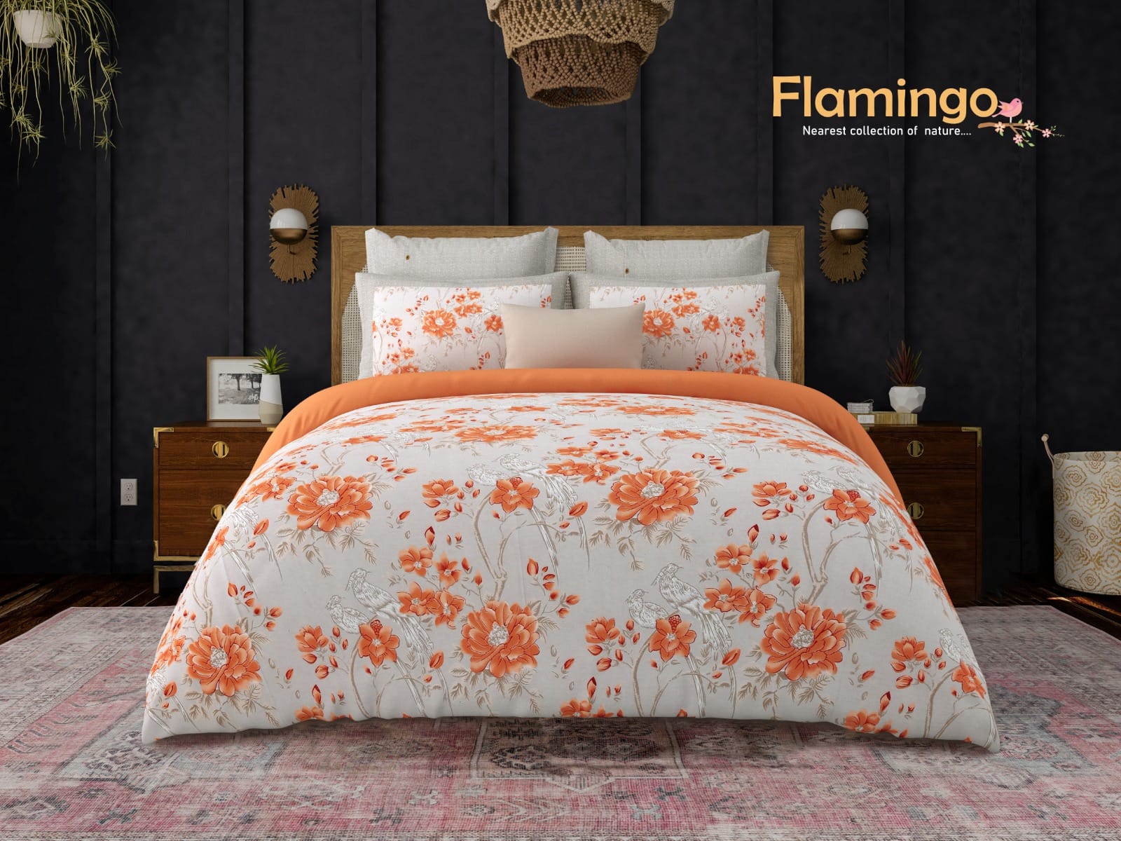 King Size Bedsheet Set: Cotton Autoloom Twill Weave, 210 TC with 2 Designer Pillow Covers