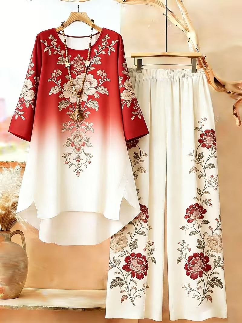Retro Geometric Plus Size Co-Ord Set