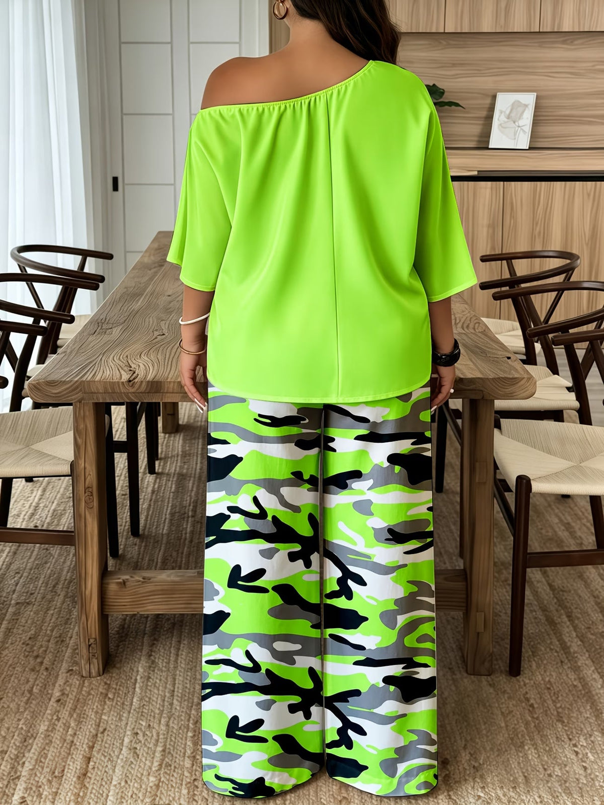 Neon Queen Camo Lounge Co-Ord Set