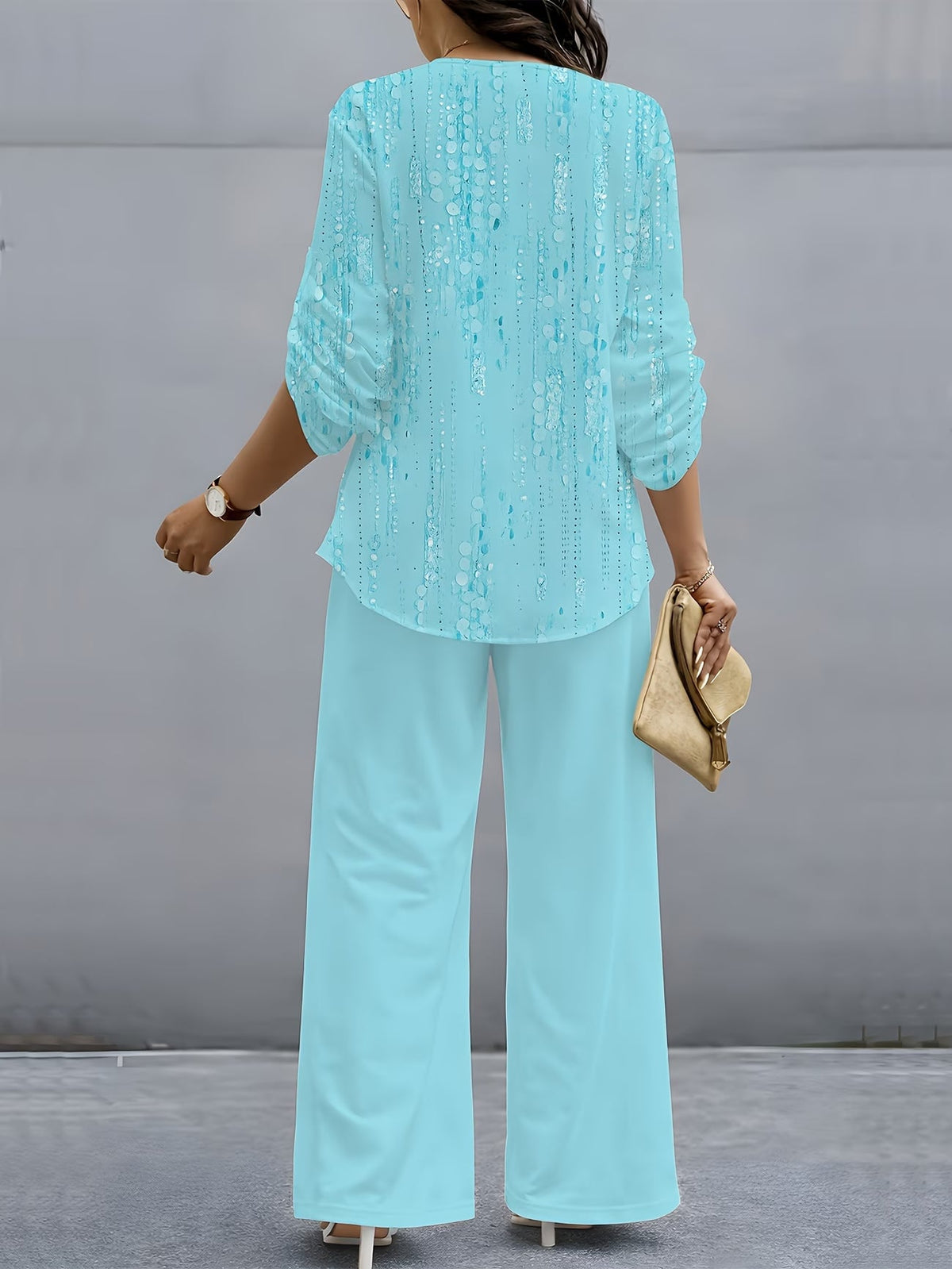 Printed V-Neck Lounge Set
