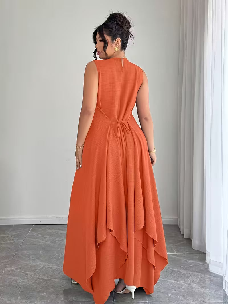 Elegant Tie-Belt A-Line Dress💖