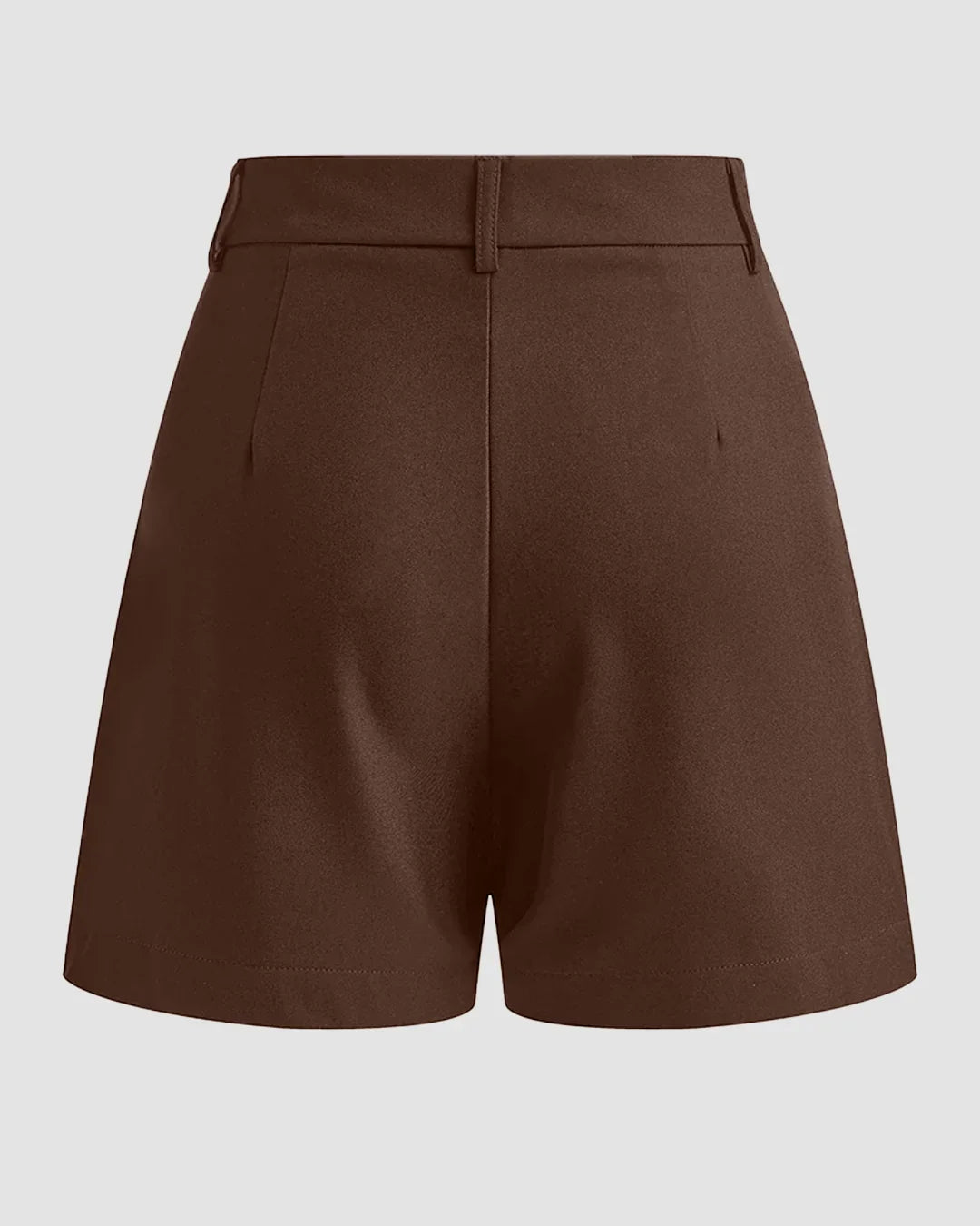 Semi-Sheer Mid-Waist Shorts in Rust