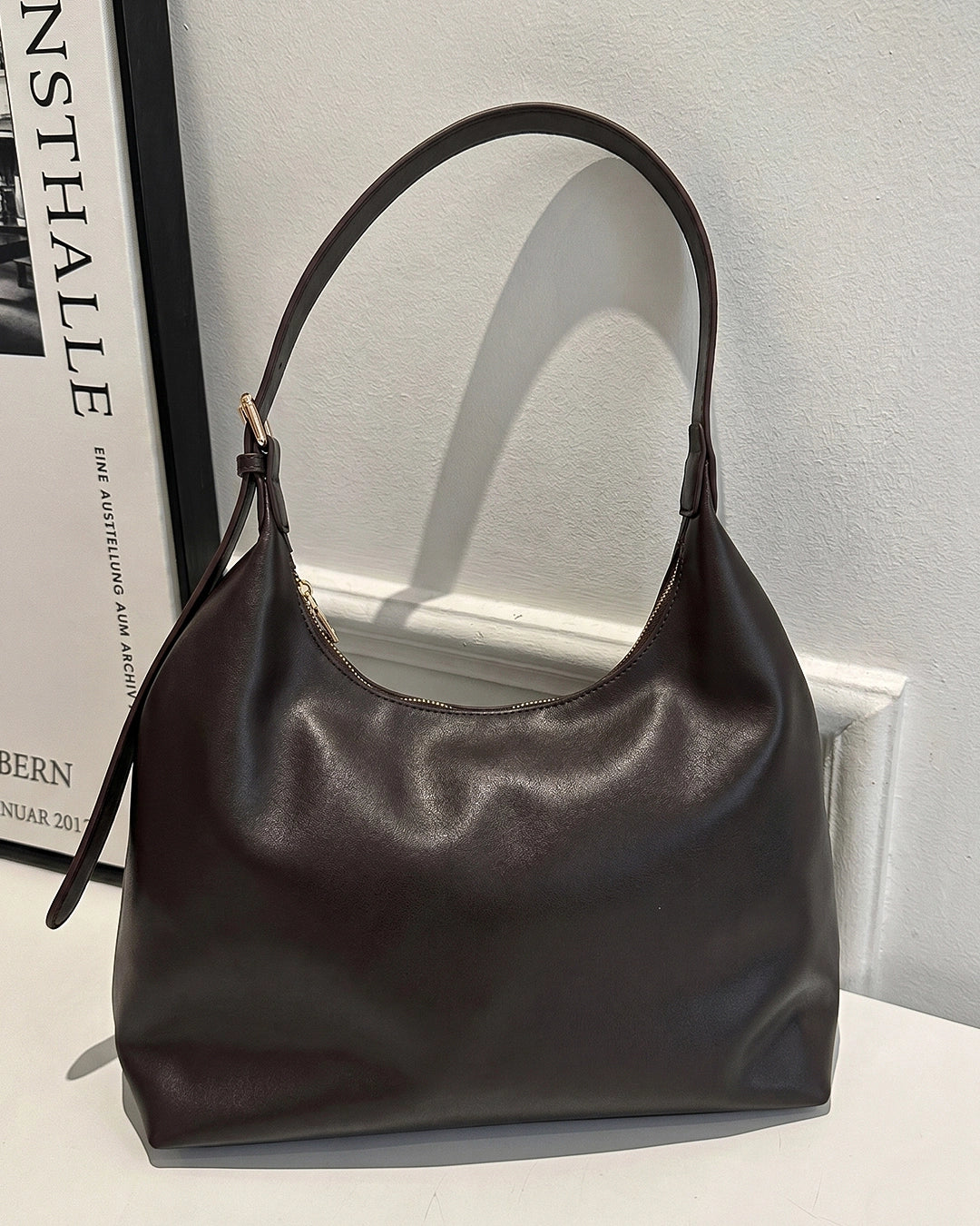 Classic Slouch Tote Bag in Cocoa Brown