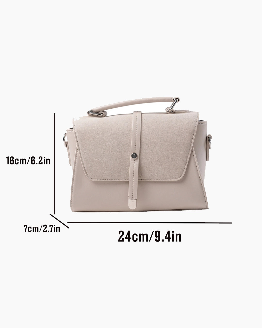 Vintage Style Top Handle Crossbody Sling Bag in Cream