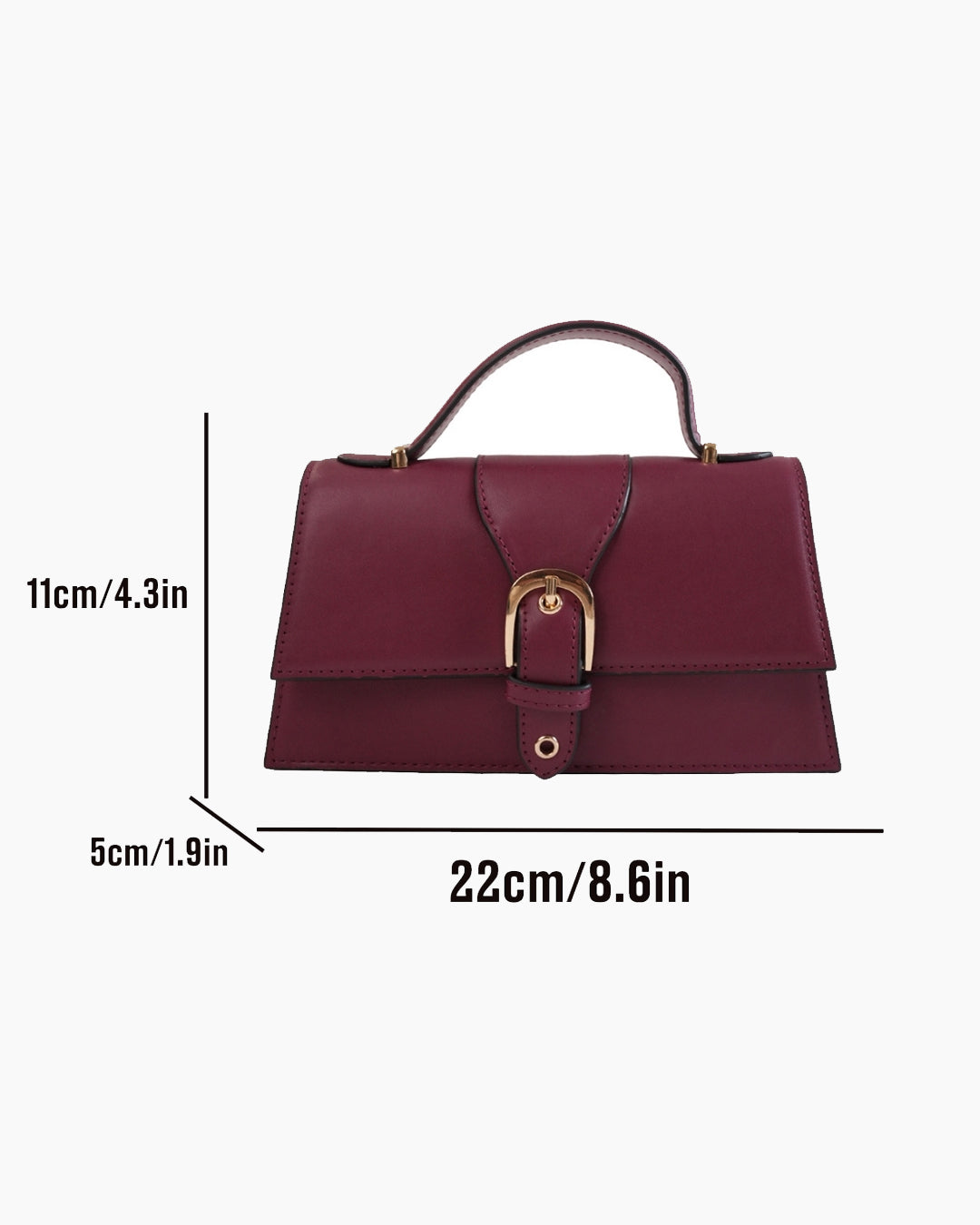 Chain Strap Top Handle Sling Bag in Cherry Red