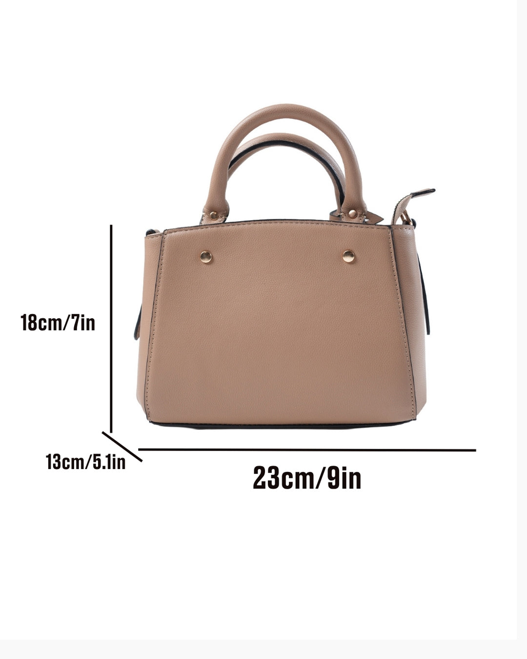 Trapeze Shape Crossbody Sling Bag in Beige