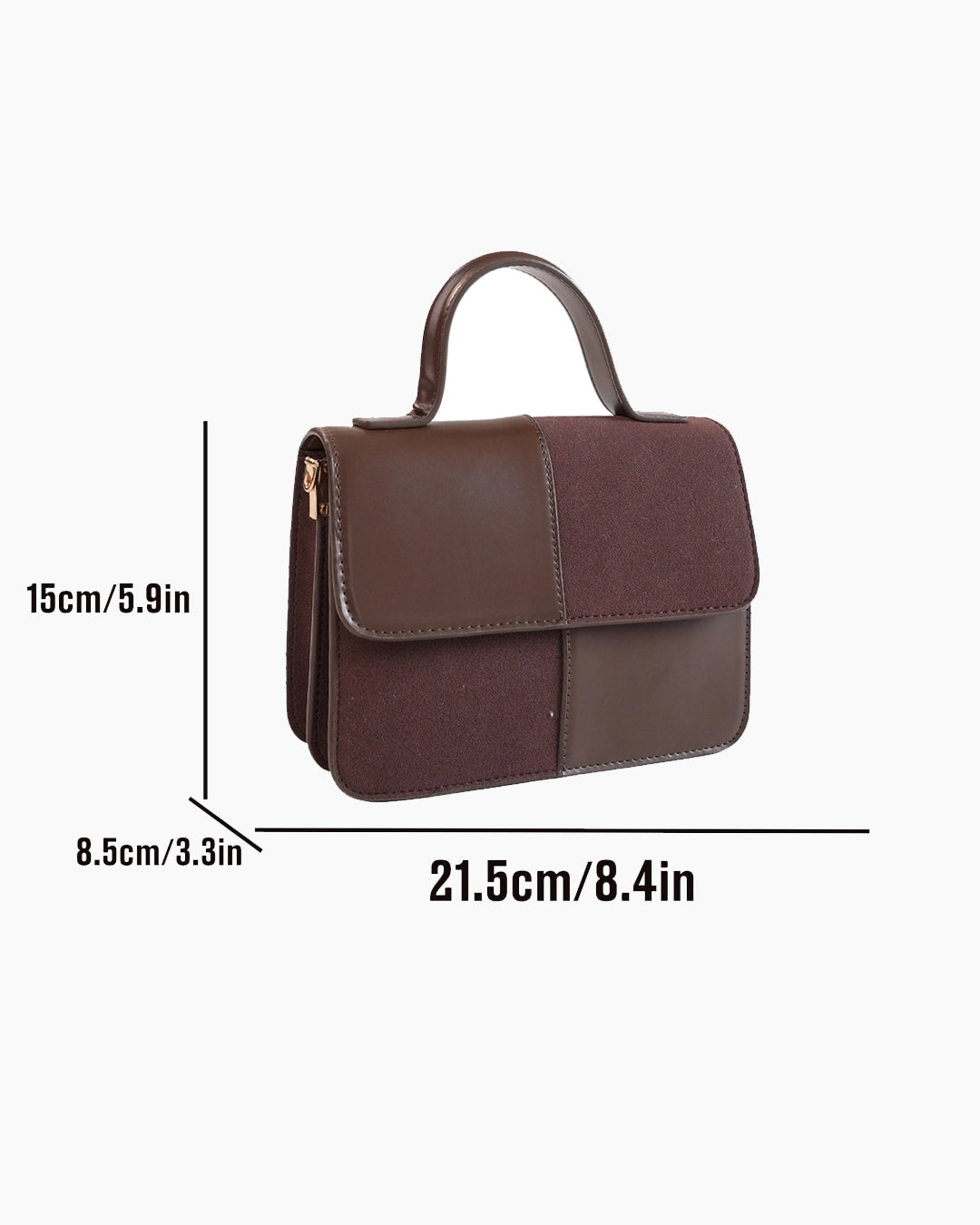 Refined Top Handle Sling Bag in Brown