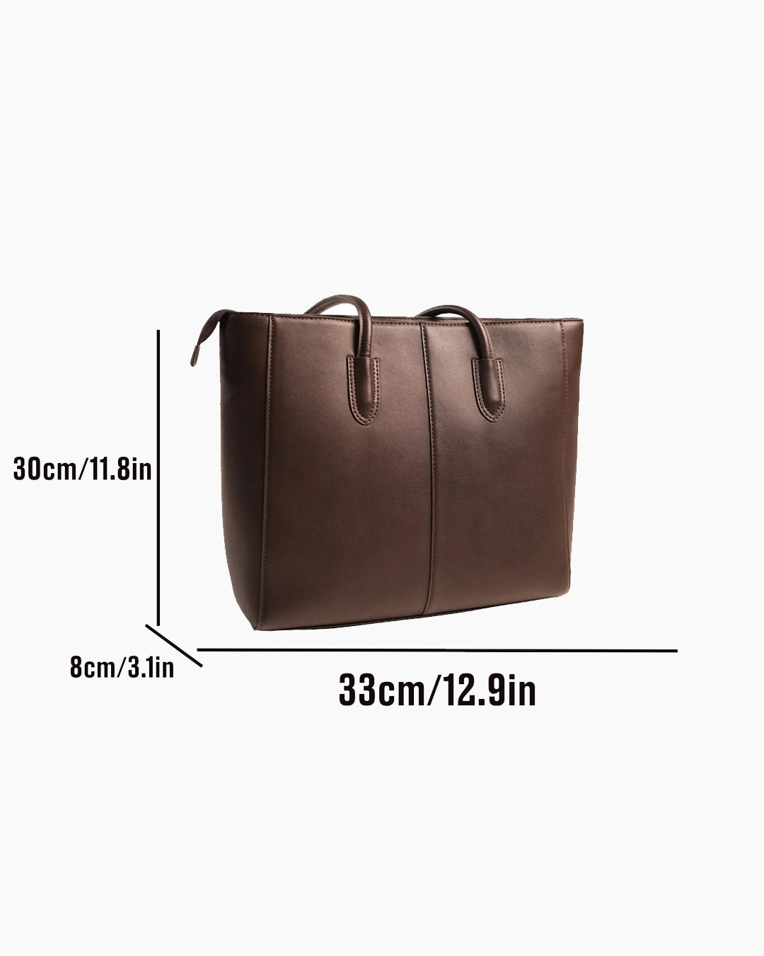 Sleek Minimal Shoulder Bag in Brown