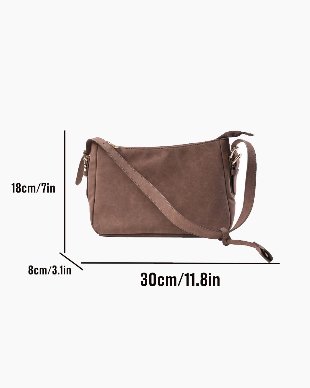 Casual Luxe Hobo Style Shoulder Bag in Brown